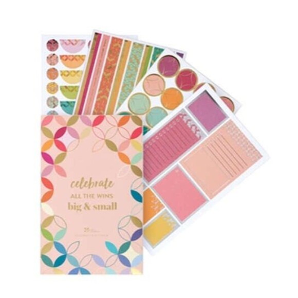 Erin Condren Designer Sticker Book Mid Century Circles 340+ Stickers Celebrate - Picture 2 of 3